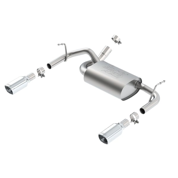 Borla 12-14 WRANGLER 3.6L AT/MT 4WD S SQ RL AC SR ATAK 2.5IN, 2IN TIP 3.5IN SQ X 8IN 11860 - main